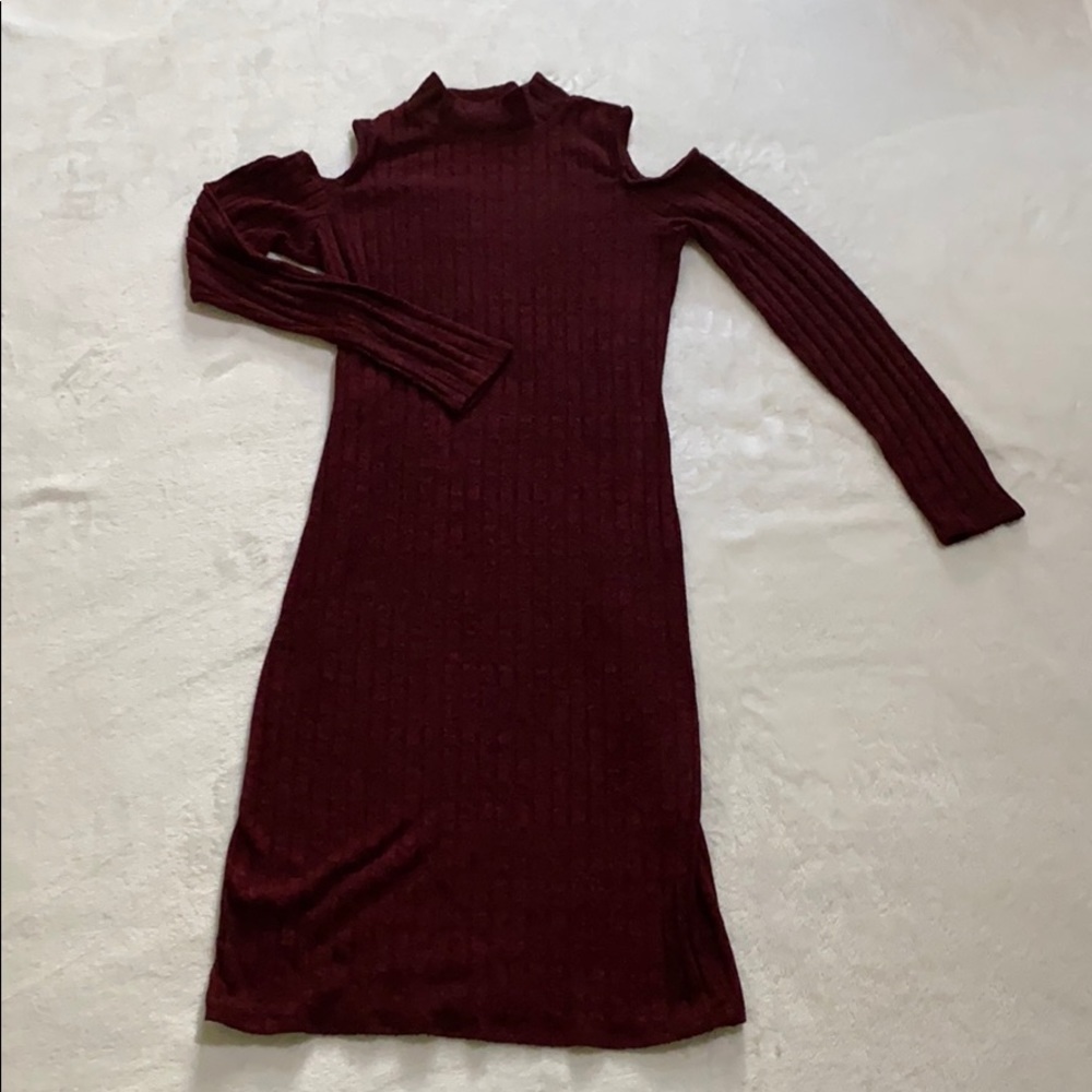 Ribbed Knit Sweater Dress